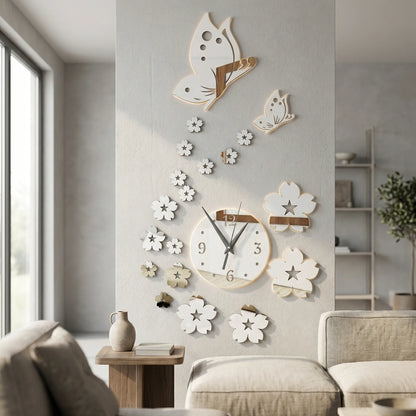 Decorative Butterfly Wall Clock - Flutterique