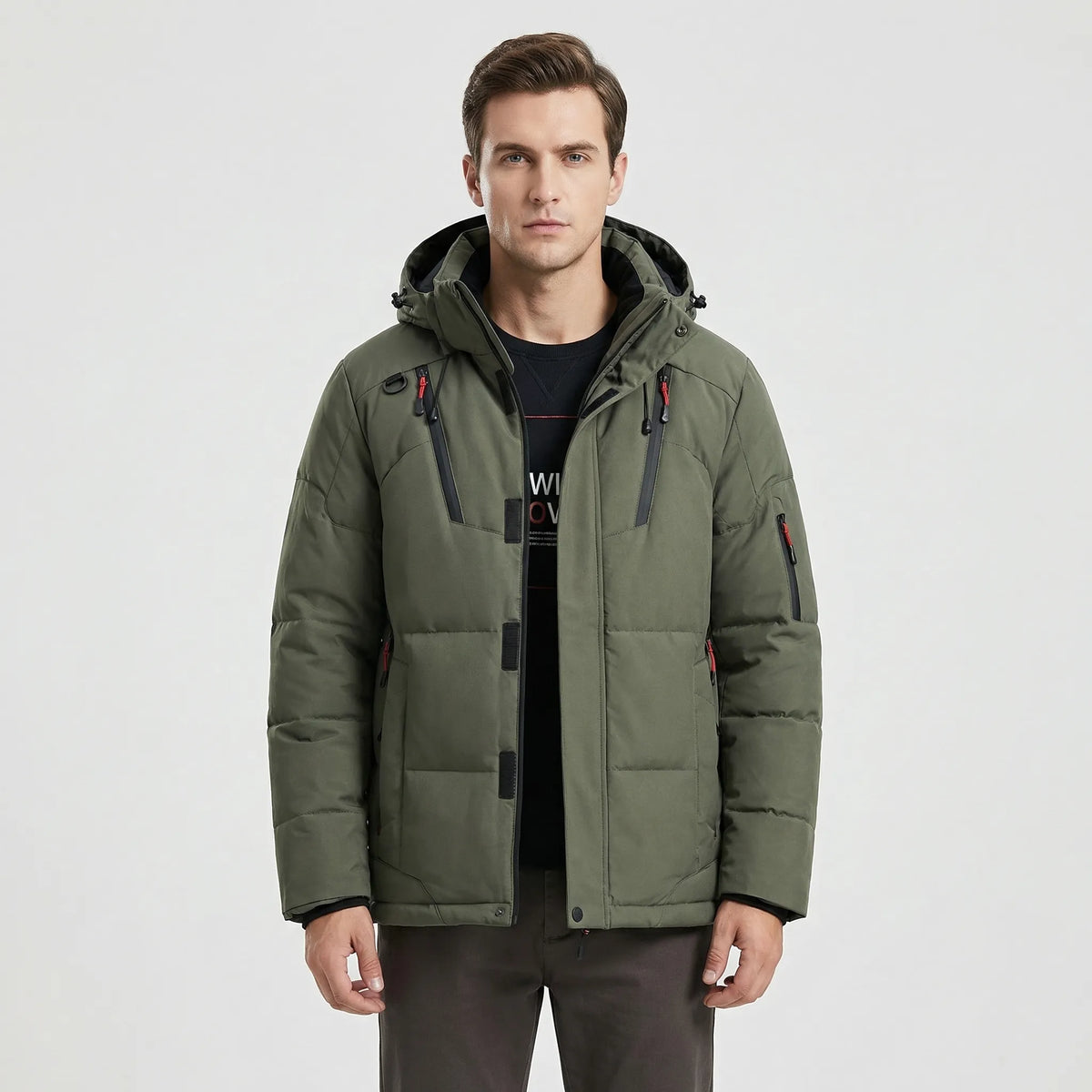 Hooded Windproof Puffer Jacket - Shaun