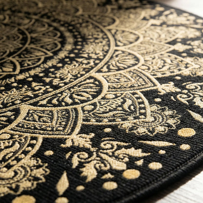 Round Patterned Area Rug - Lunadara