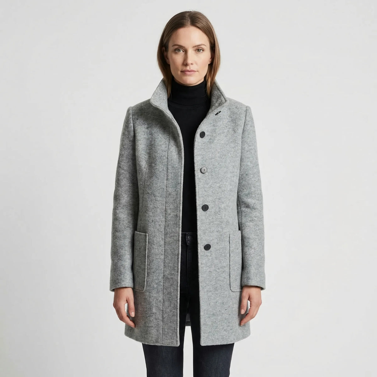 Single-Breasted Mid-Length Overcoat - Daisy