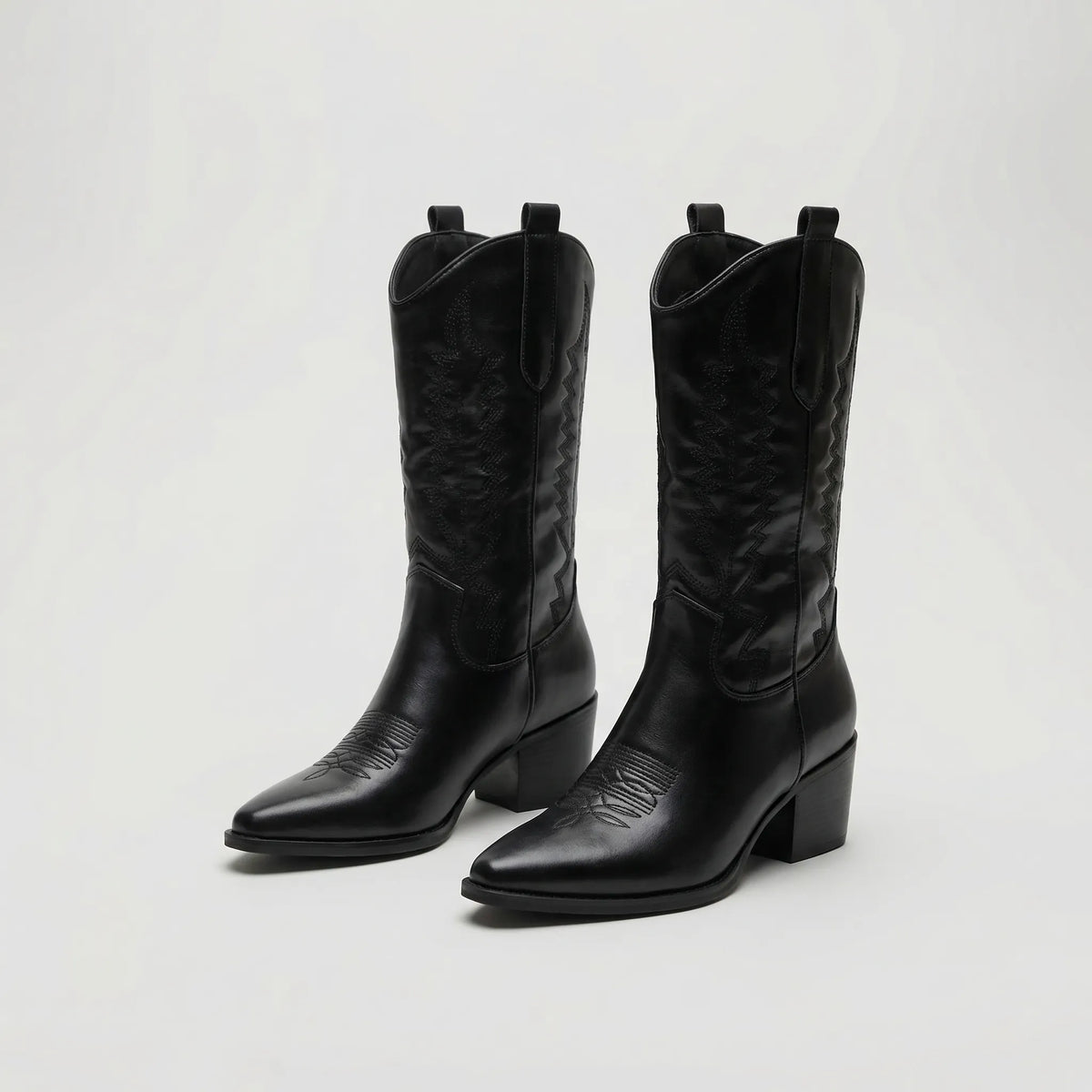 Western-Style Block Heel Boot - Danielle